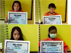 Terlibat Sabu, 4 Wanita di Baganbatu Ditangkap Polisi, 2 di Hotel 2 di Kos-kosan