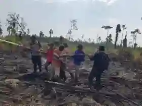 Gerak Cepat Polsek Sinaboi Ungkap Pelaku Pembakaran Lahan di Darusalam  
