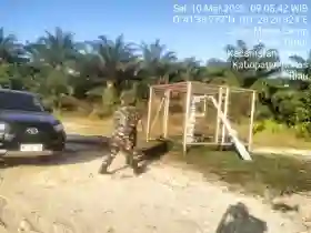 Serda Mayus Maruli dan Koptu Salomo Sembiring Laksanakan Patroli Binter SKK Migas PT PHR di Minas Field