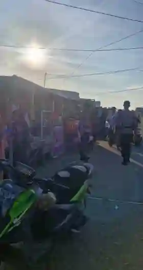 Polsek Sinaboi Patroli dan Amankan Pasar Ramadan Jelang Idulfitri 