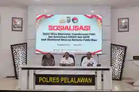 Polda Riau Sosialisasikan Quick Wins Polri dan Pembaruan KUHP di Polres Pelalawan