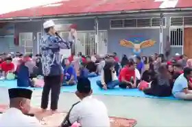 Obati Rindu di Balik Jeruji, Lapas Selatpanjang Fasilitasi Warga Binaan Buka Puasa Bersama Keluarga