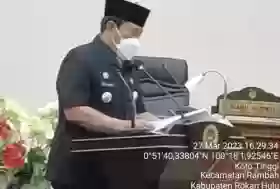Bupati Rohul H. Sukiman Sampaikan LKPj 2022 dan 2 Ranperda Pada Rapat Paripurna DPRD Rohul