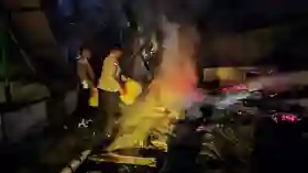 Dua Rumah Nelayan di Desa Puteri Sembilan Rupat Utara Ludes Terbakar