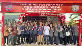  Perkuat Kemajuan Pendidikan Vokasi di Riau, AHM dan Capella Honda Resmikan Pos AHASS TEFA di SMKN 3 Mandau Duri