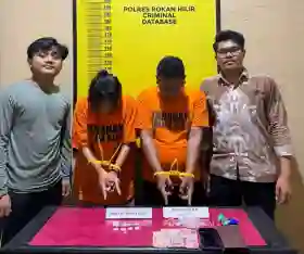  Berantas Narkoba, Satgas Anti Narkoba Polres Rohil Amankan Dua Tersangka di Panipahan