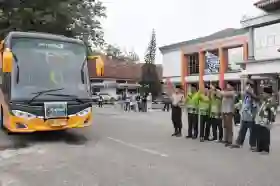 108 Kontingen MTQ Inhu Berangkat ke Kuansing, Bidik Posisi Empat Besar
