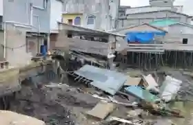  Kuala Enok Dihantam Abrasi Hebat, Belasan Rumah dan Fasilitas Umum Amblas ke Laut