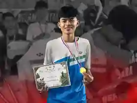 Alghie, Pebulutangkis Muda Kuansing Sabet Juara I Kejuaraan Bulutangkis Riau