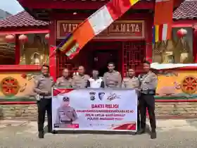  Wujud Kehadiran Polri, Satlantas Polres Inhu Gelar Bakti Religi