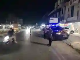  Cegah Kriminalitas Malam Hari, Personel Polsek Tanah Putih Gelar Patroli Blue Light