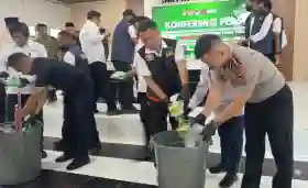  Polres Bengkalis Musnahkan 8,23 Kg Sabu dan 5.005 Butir Ekstasi