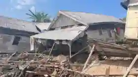  Abrasi Terjang Desa Sungai Nyiur Inhil, Rumah dan Dermaga Ambruk