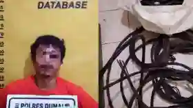250 Meter Kabel PJU Dicuri di Jalan Soekarno Hatta Dumai Timur, Pria Ini Pelakunya  