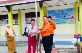 Tak Hanya Padamkan Api, BPBD Meranti Bekali Siswa Baru SMPN 2 Hadapi Bencana