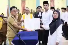 144 Anggota BPD dari 28 Desa Resmi Dilantik, Bupati Asmar Tekankan Sinergi Bangun Desa yang Maju