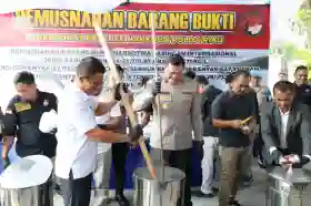  Polda Riau Musnahkan Narkoba Senilai Rp69,7 Miliar