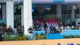 Jokowi&ndash;JK Kompak Hadiri HUT ke-80 Bhayangkara di Cikeas