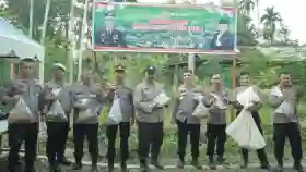 Polres Inhu Sukses Panen 2 Ribu Ekor Ikan Dukung Ketahanan Pangan