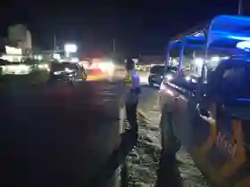  Malam Hari, Polsek Tanah Putih Sisir Titik Rawan Lewat Patroli Blue Light