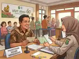 Kado HUT ke-69 Riau, Warga Nunggak 5 Tahun Cukup Bayar 2 Tahun
