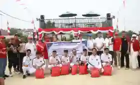  Semarak HUT RI ke-81, Lapas Pekanbaru Ikuti Fun Walk, Baksos dan Lomba Tradisional