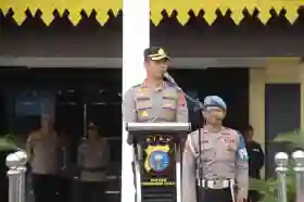 Kapolres Inhu Pimpin Apel Launching Pamapta