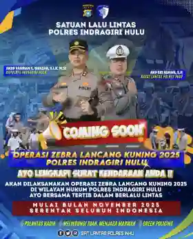 Polres Inhu Siap Gelar Operasi Zebra Lancang Kuning 2025