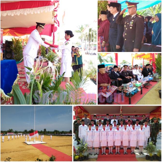 Wakil Ketua DPRD Rohil dan Kapolsek Bagan Sinembah Upacara HUT RI di Balai Jaya | Sosial