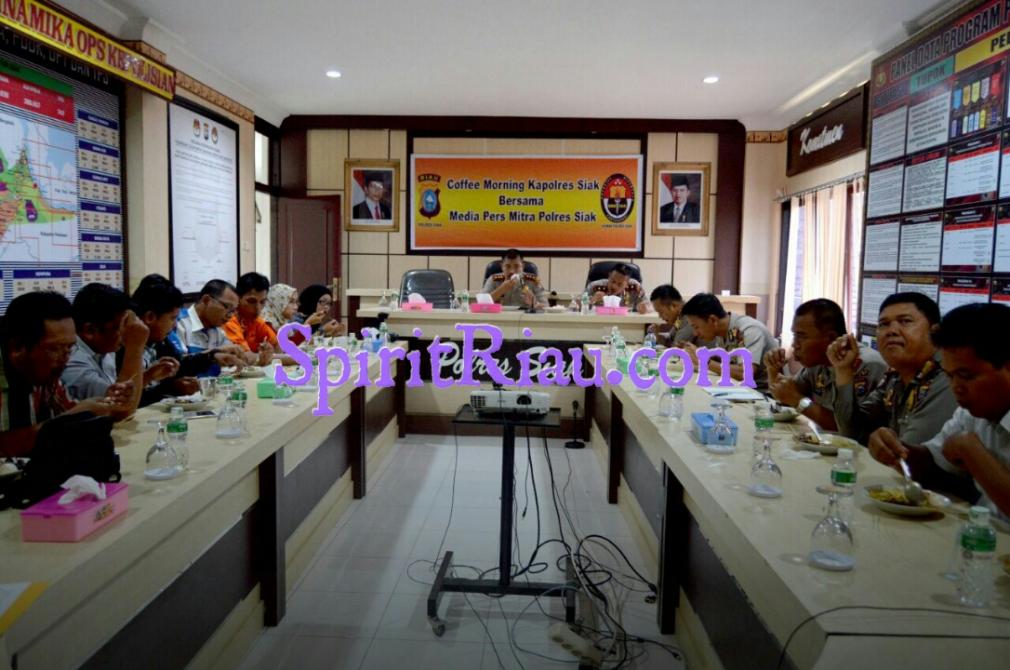 Pererat Silaturahmi, Polres Siak Gelar Coffee Morning dengan Wartawan | Sosial, 