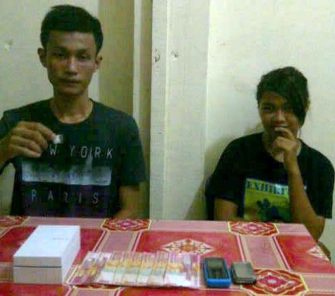 Kantongi Sabu, Pasangan Muda ini Ditangkap di Depan Wisma Sejahtera | Polres Rokan Hilir,