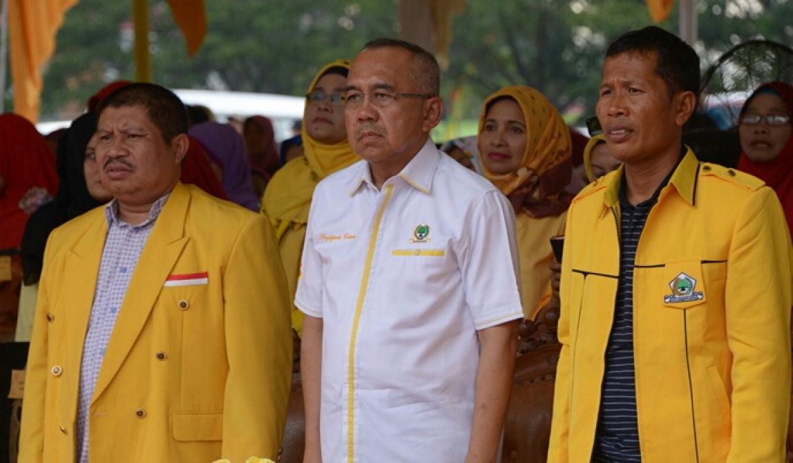 Hadiri Pelantikan DPD Golkar Bengkalis dan Dirgahayu Golkar Ke 52 di Mandau, Ini Harapan Amril | Politik