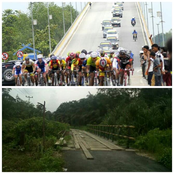 Hanya Diikuti 13 Team, Tour de Siak Telan Anggaran 3,5 M. Pembangunan Jembatan Ini Terabaikan | Sosial, 