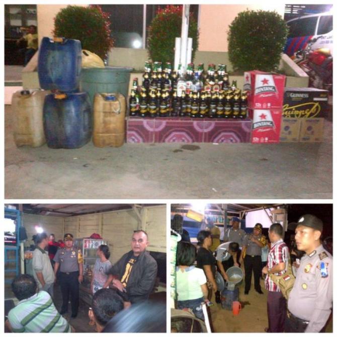 Ops Cipkon, Polsek Bagan Sinembah Amankan 5 Jerigen Tuak dan Minuman Lainnya | Polres Rokan Hilir,